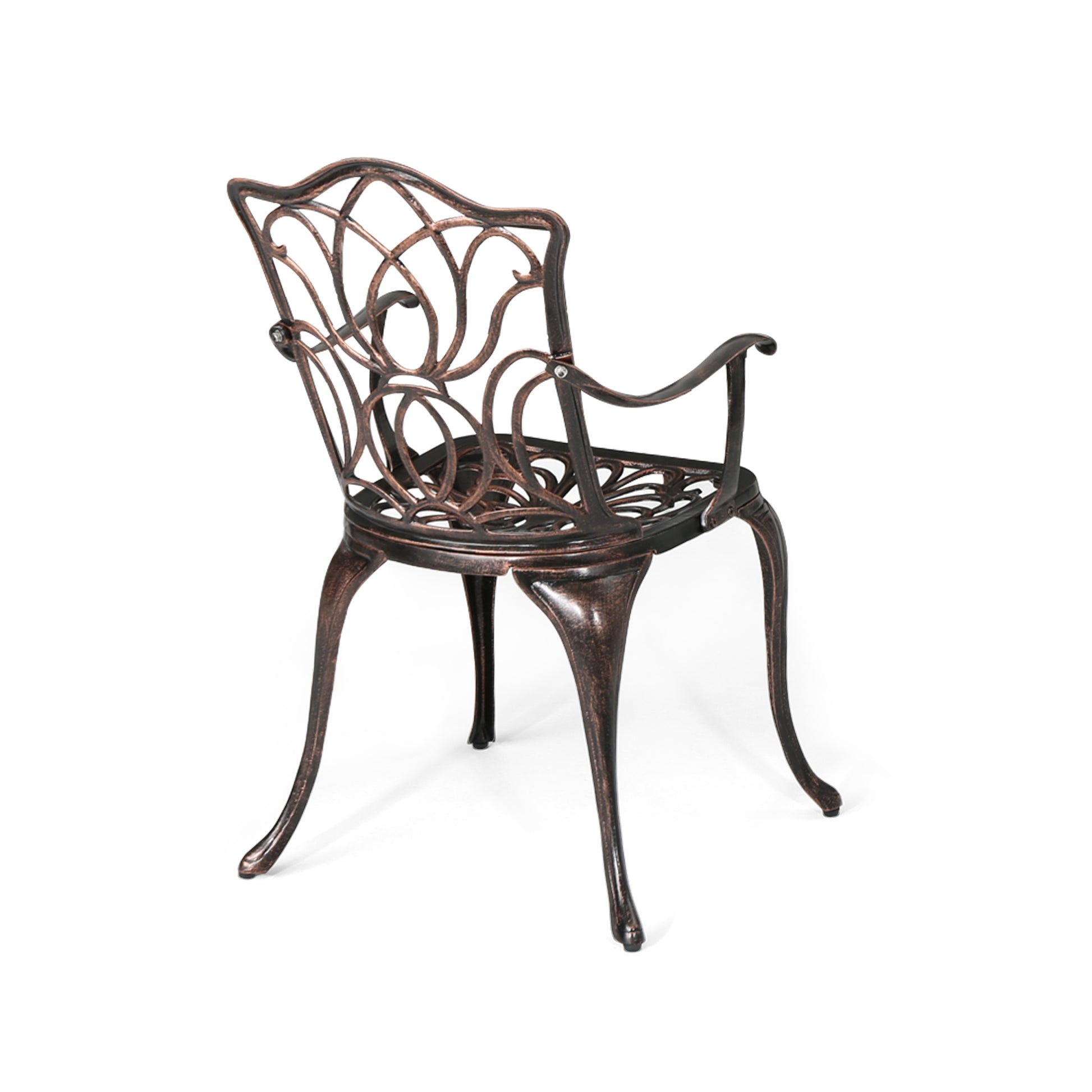 Tucson Dining Chair, Black Copper Set Of 2 Copper Aluminium