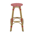 Barstool Red Wicker