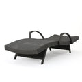 Salem Pe Wicker Chaise Lounge With Arm Grey Rattan