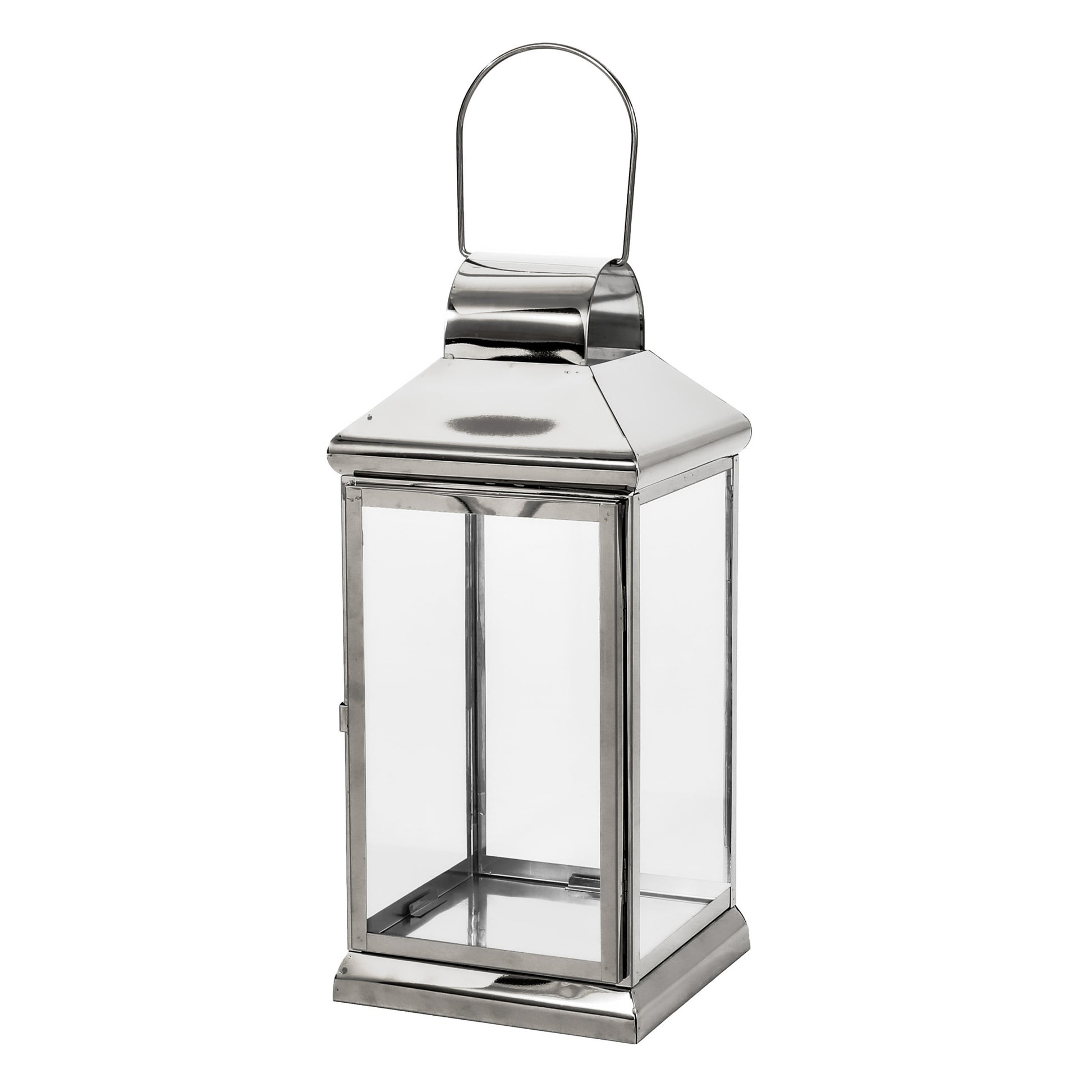 Walter 16"H Stainless Steel Lantern Silver Stainless Steel