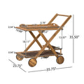 Riviera Bar Cart Natural Stained Wood