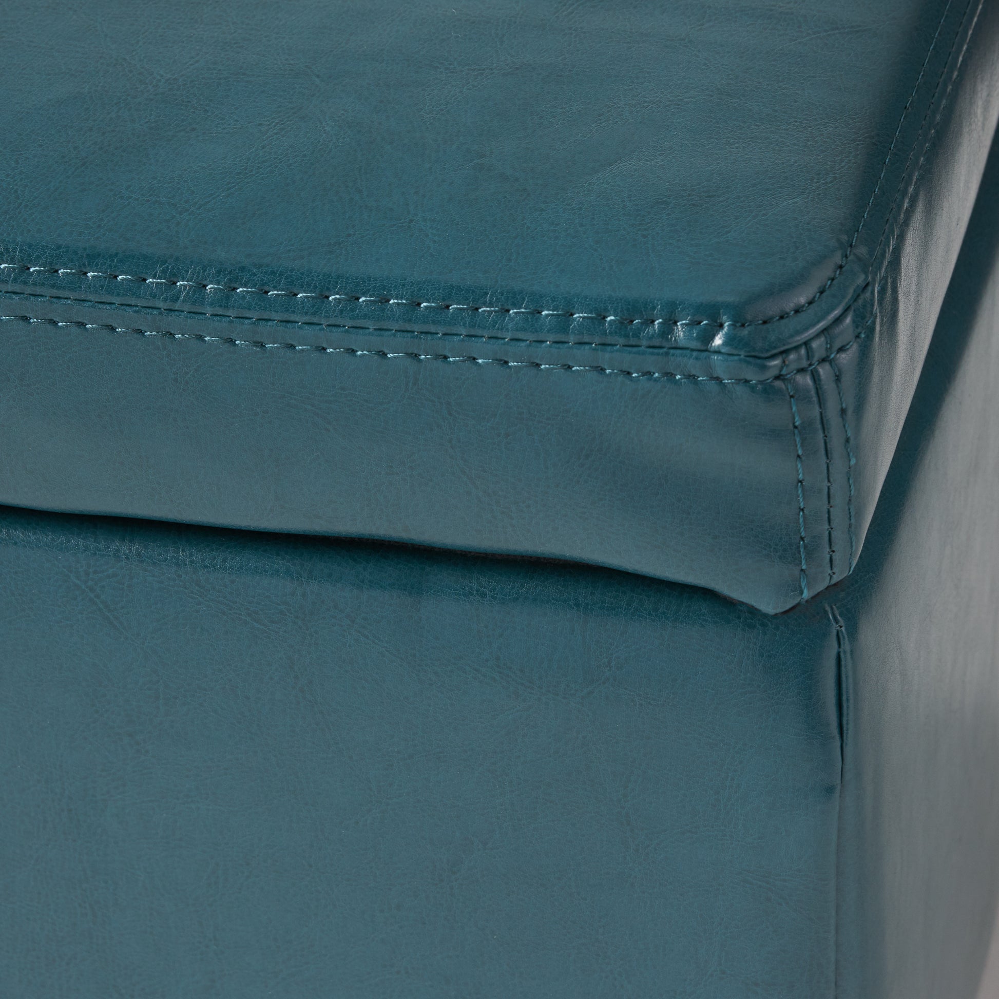 Glouster Storage Ottoman V2 Teal Pu