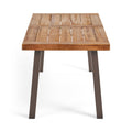 Della Dining Table Teak Wood Metal