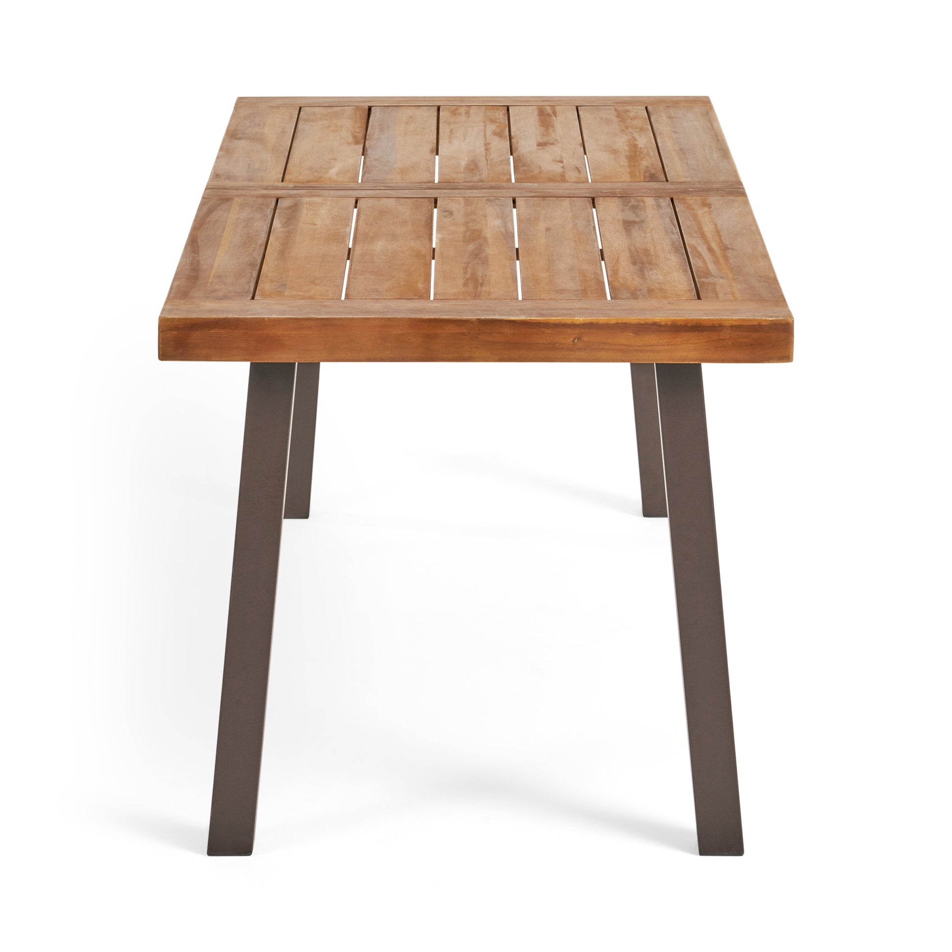 Della Dining Table Teak Wood Metal