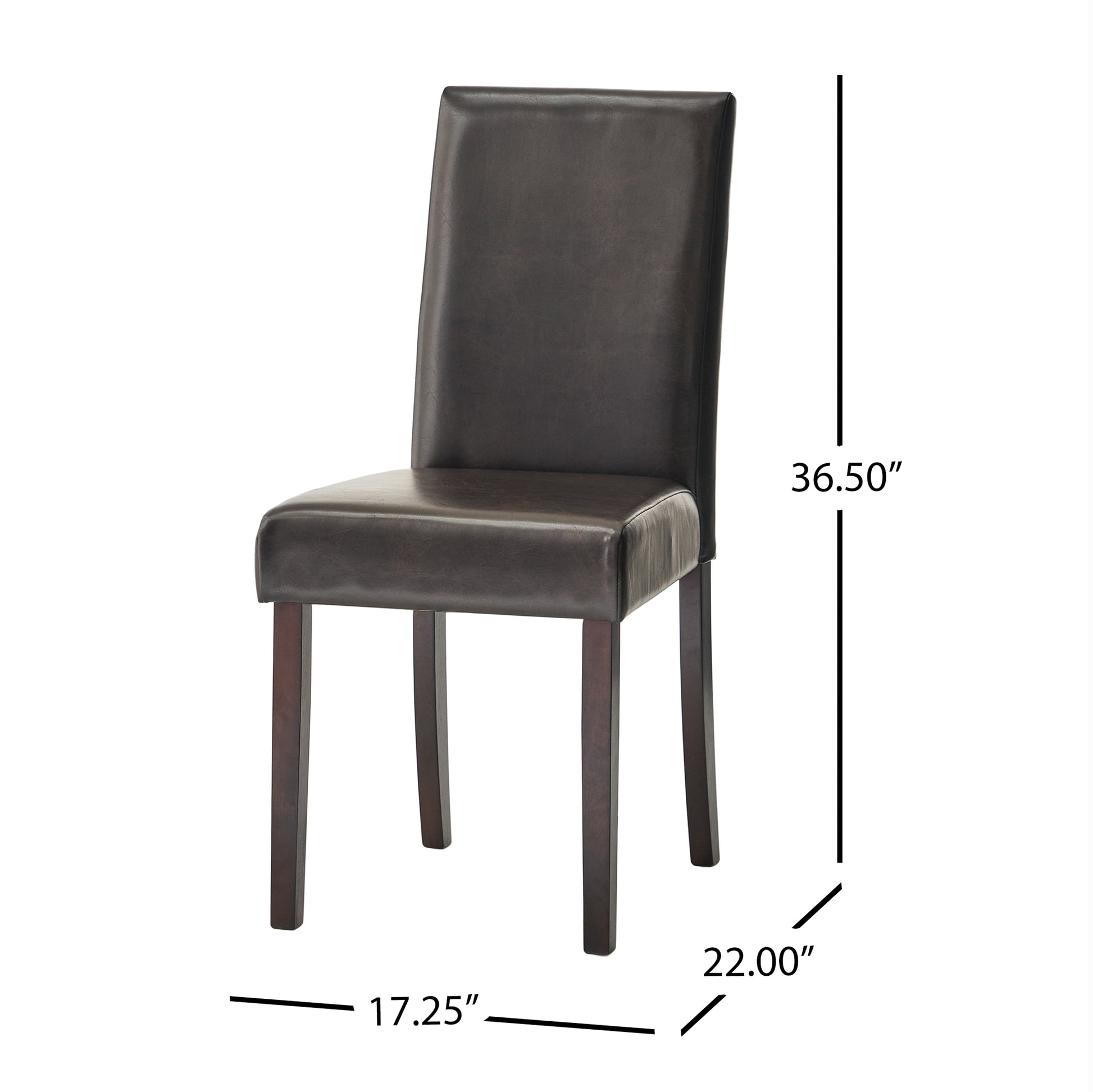 Ryan Kd Dining Chair Set Of 2 Brown Leather