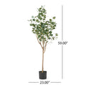 150Cm Artificial Eucalyptus Tree Green Iron Plastic