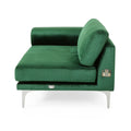 Mirod Comfy 4 Seat Sofa With Metal Legs, Modern For Living Room And Study Emerald Velvet 4 Seat