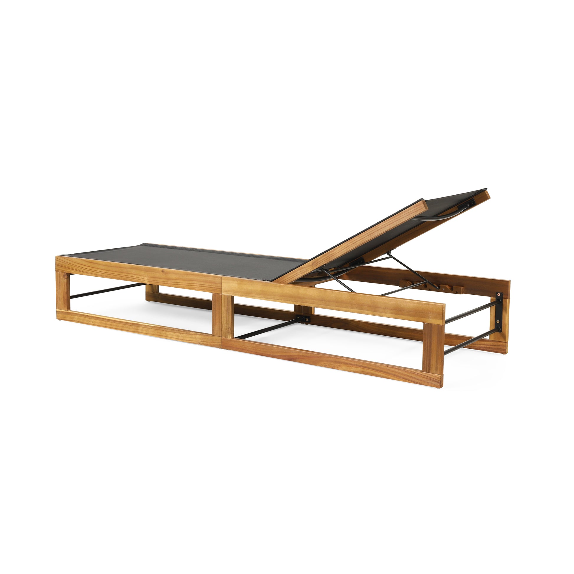 Mia Chaise Lounge Teak Metal & Wood
