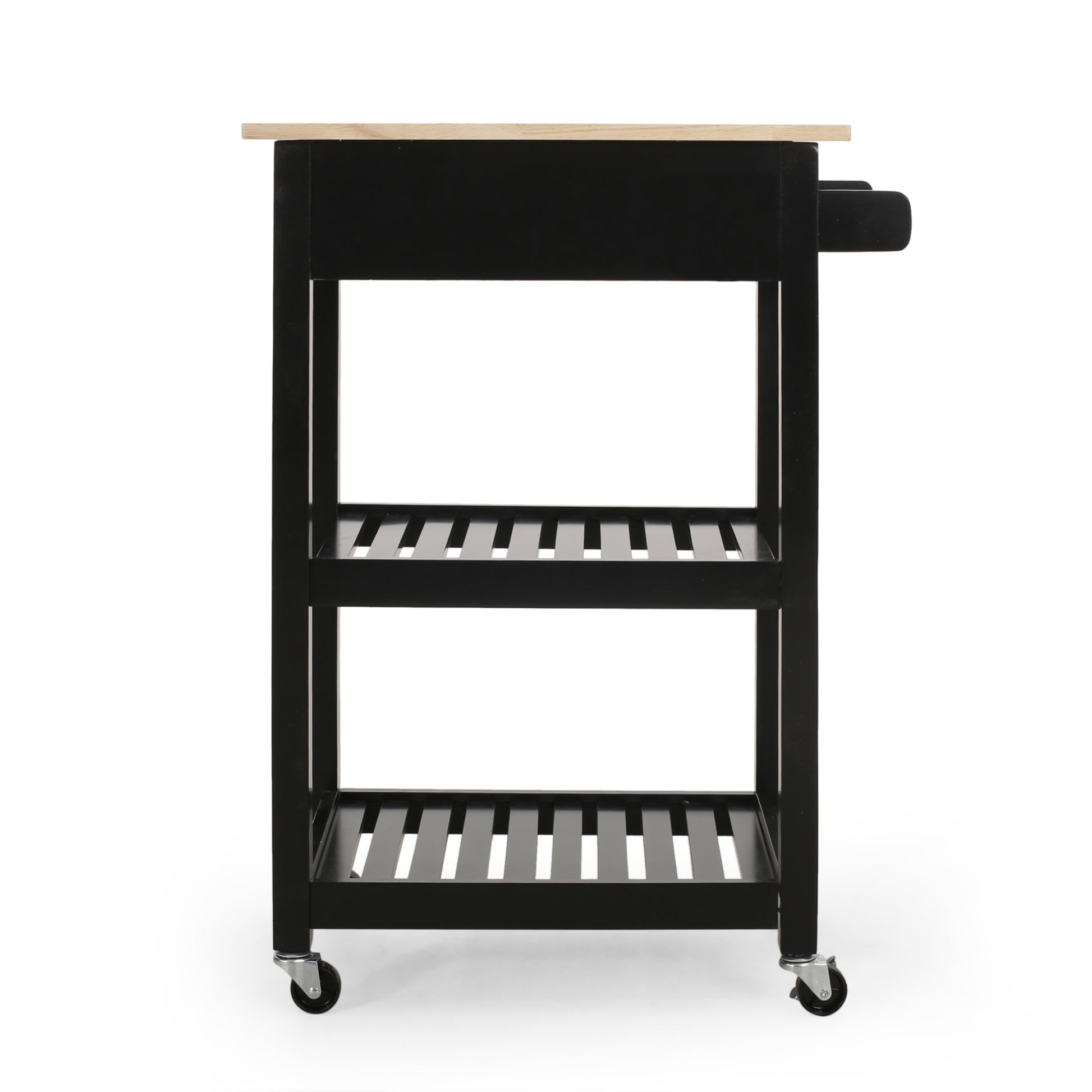 Kitchen Cart Black Wood