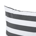 Coronado Stripe Square Pillow Set Of 2 Black Fabric