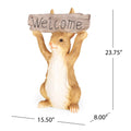 Mgo Rabbit Brown White Glass