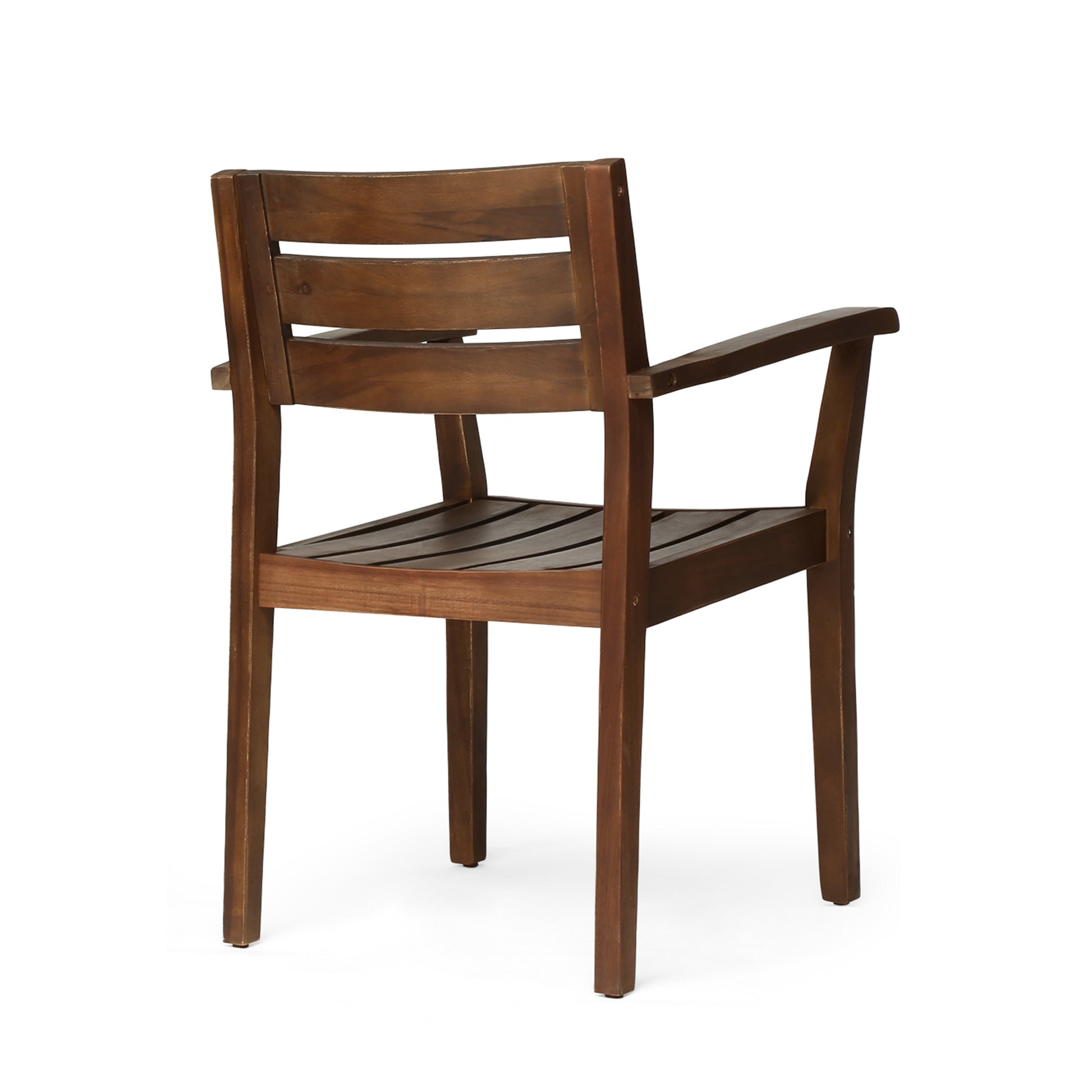 Stamford Dining Chair,Set Of 2 Dark Brown Acacia Wood