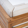 Oana 2 Pieceseat Set, Beige Beige Acacia Wood