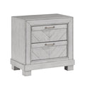 Montana Nightstand Pearl Silver Silver White Wood