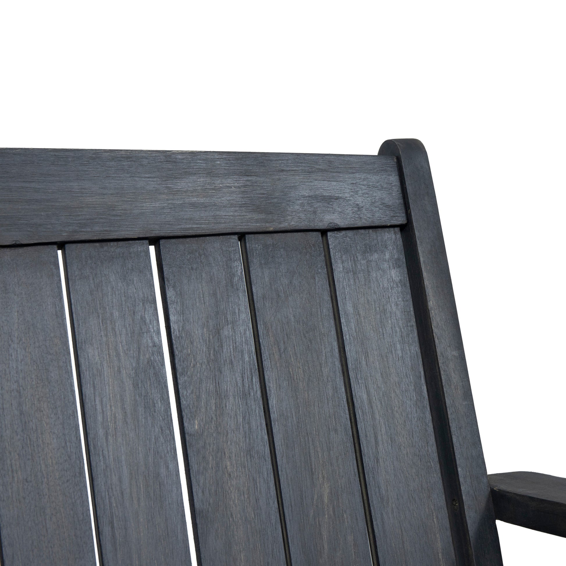 Tambora Porch Swing Dark Grey Wood Metal