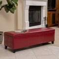 Glouster Storage Ottoman V2 Red Pu