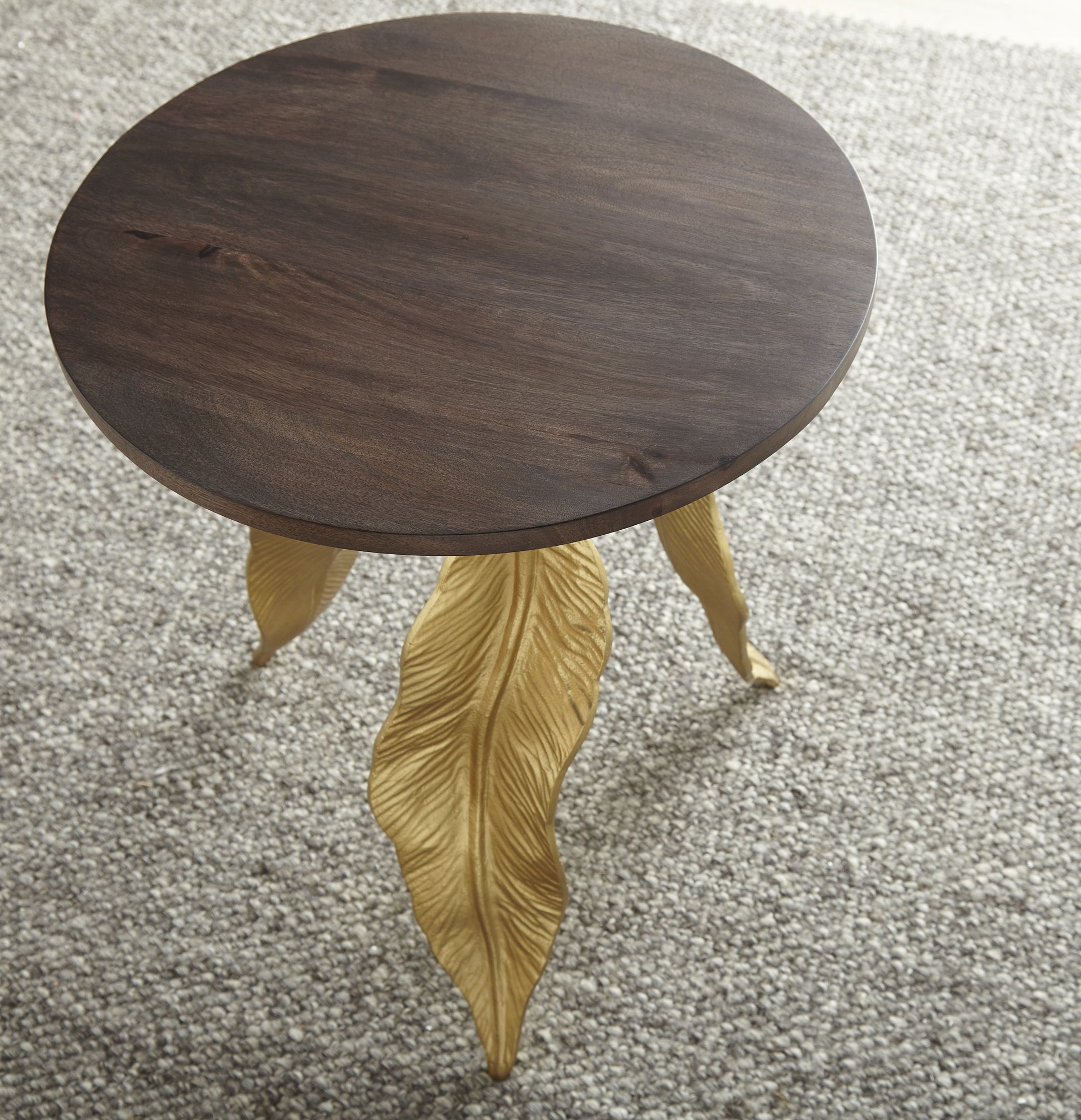 Verna Accent Table Black Black Iron