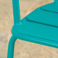 Santa Monica Bistro Set Teal Iron