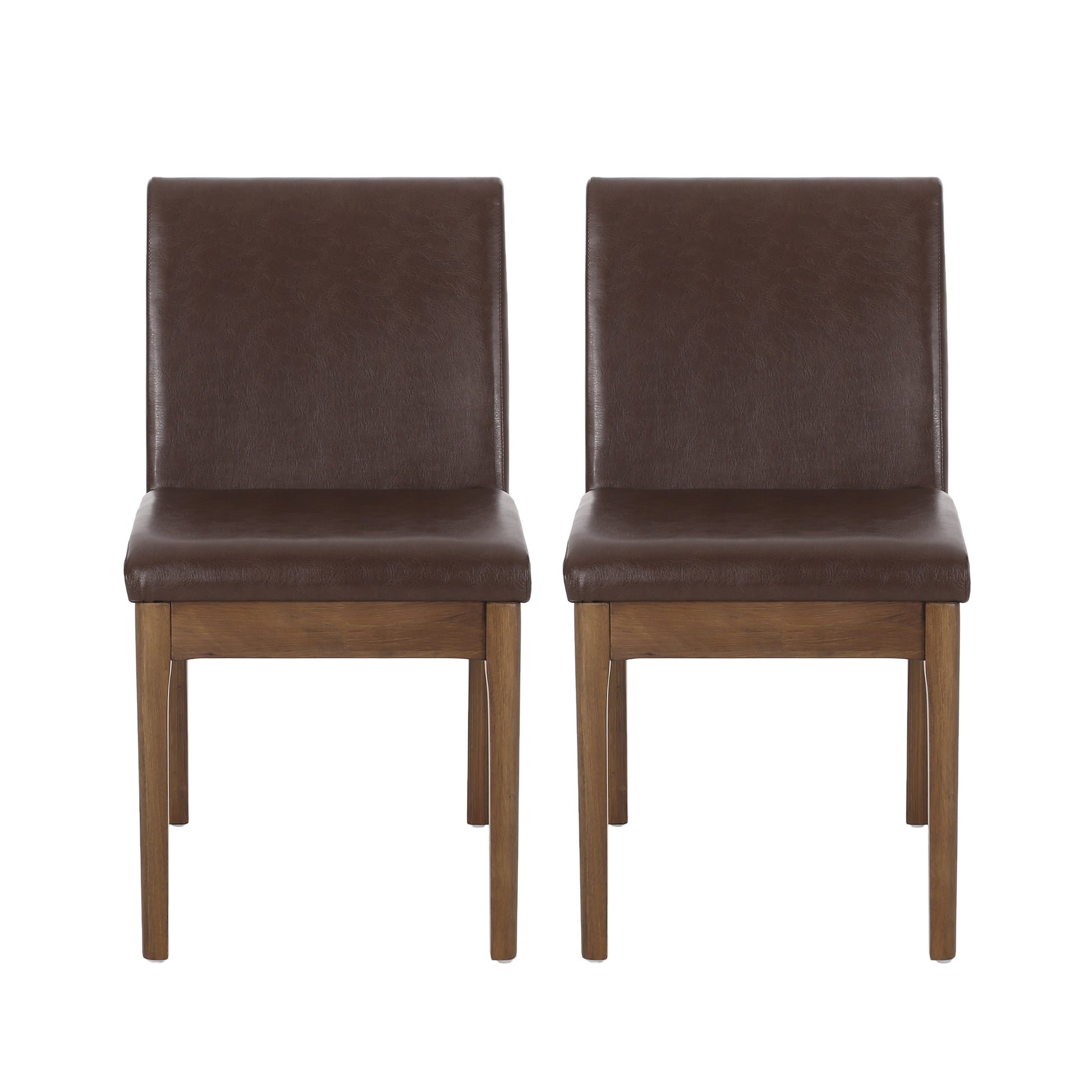 Dining Chair Dark Brown Rubber Wood