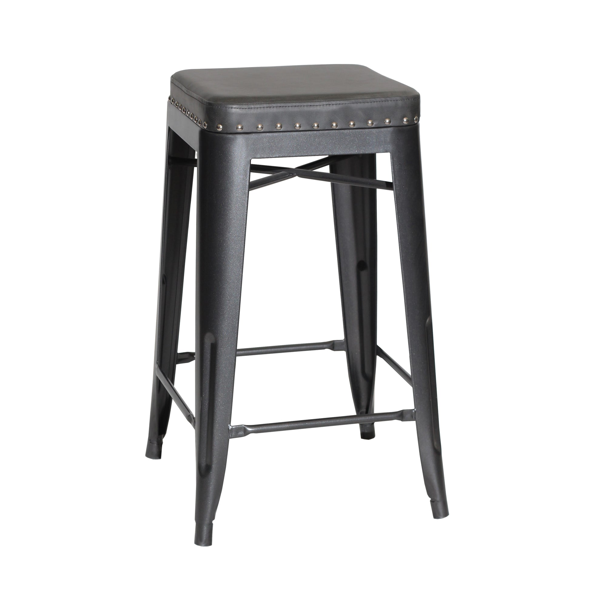 Hank Barstool Set Of 2 Black Black Wood