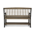 Bench Grey Black Wood