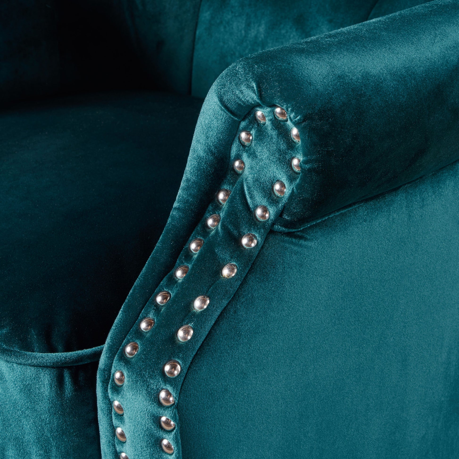 Club Chair Teal Velvet