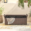 Wing Pe Storage Bench Brown Multi Rattan