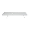 Salton Chaise Lounge White Metal Mesh