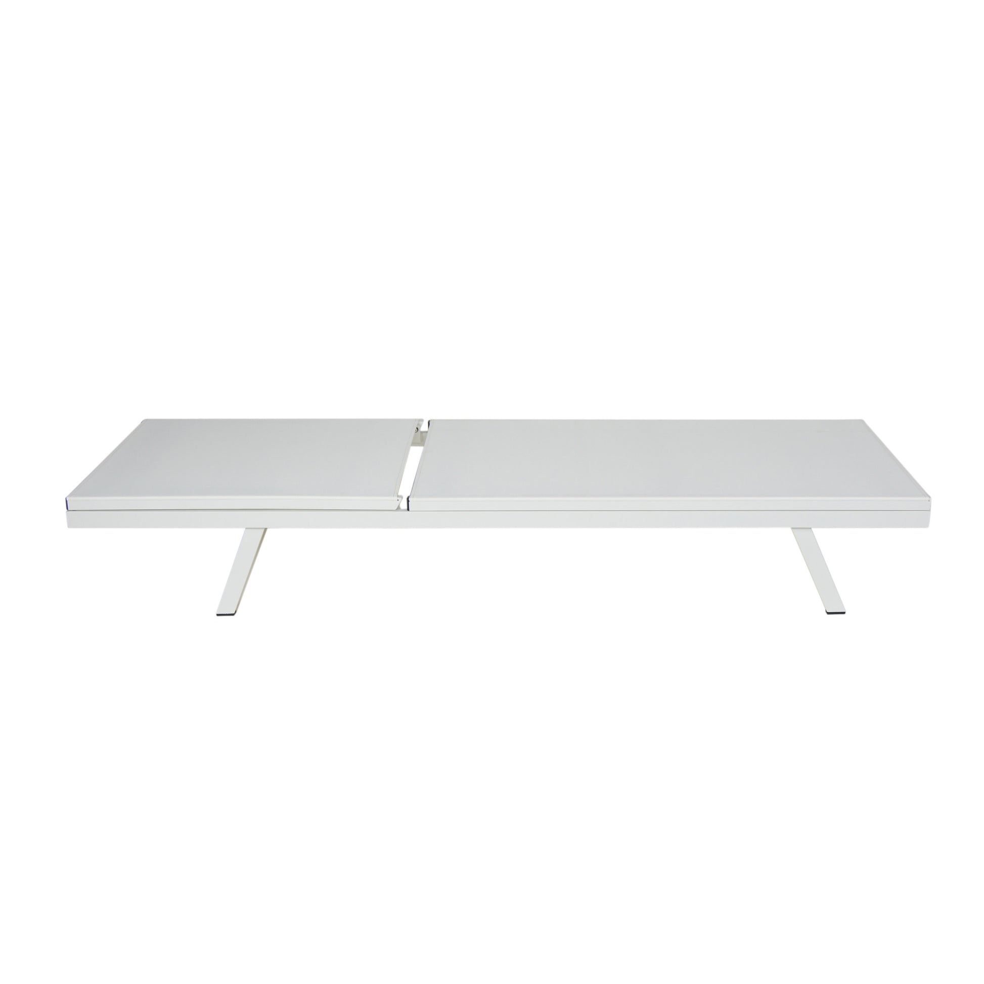 Salton Chaise Lounge White Metal Mesh