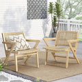Braxton Chair Set Of 2 Light Brown Wicker