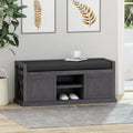 Bench Dark Grey Acacia Wood