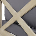 Brava X Back Corner Chair, Light Grey Dark Gray Acacia Wood