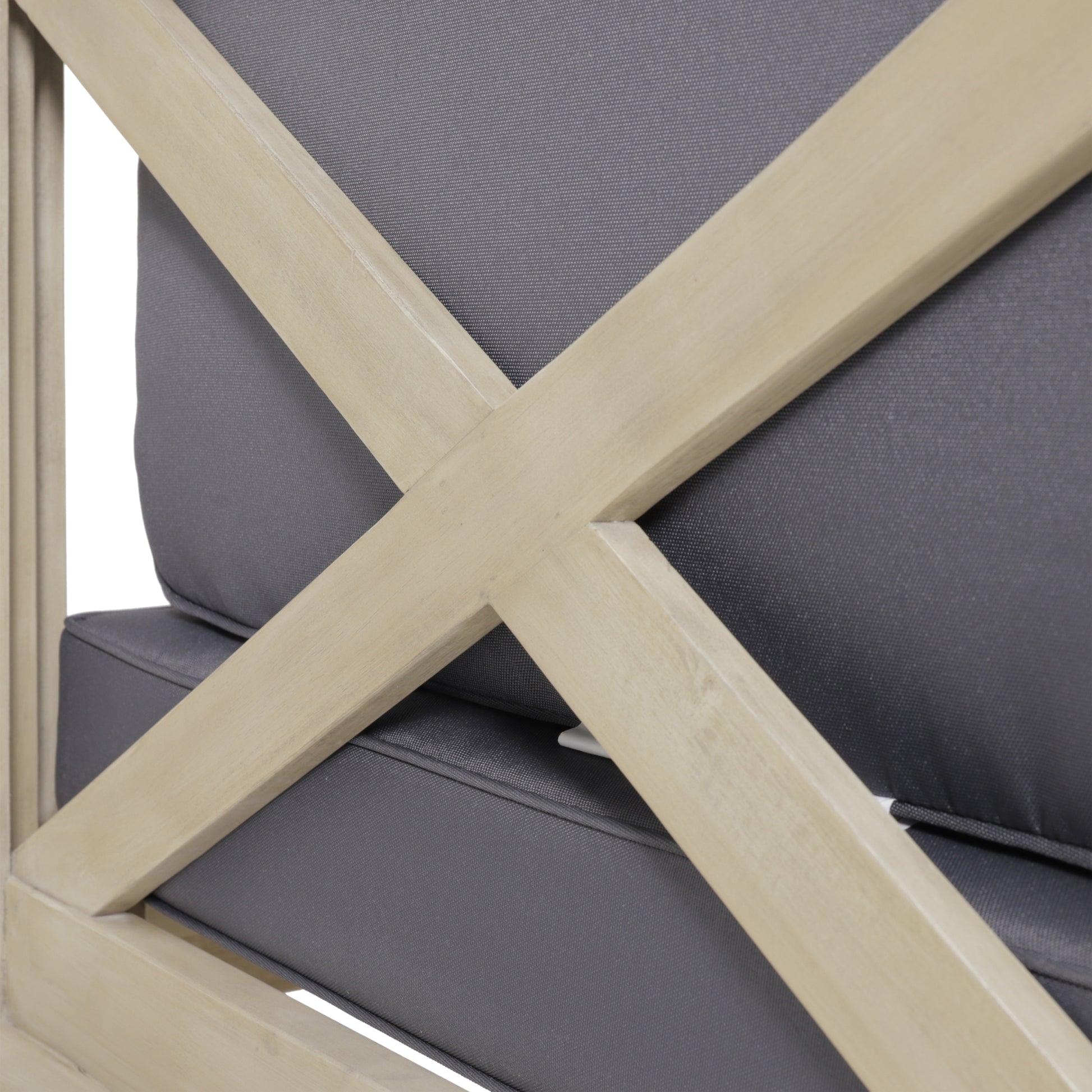 Brava X Back Corner Chair, Light Grey Dark Gray Acacia Wood