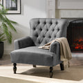 Club Chair Dark Gray Fabric
