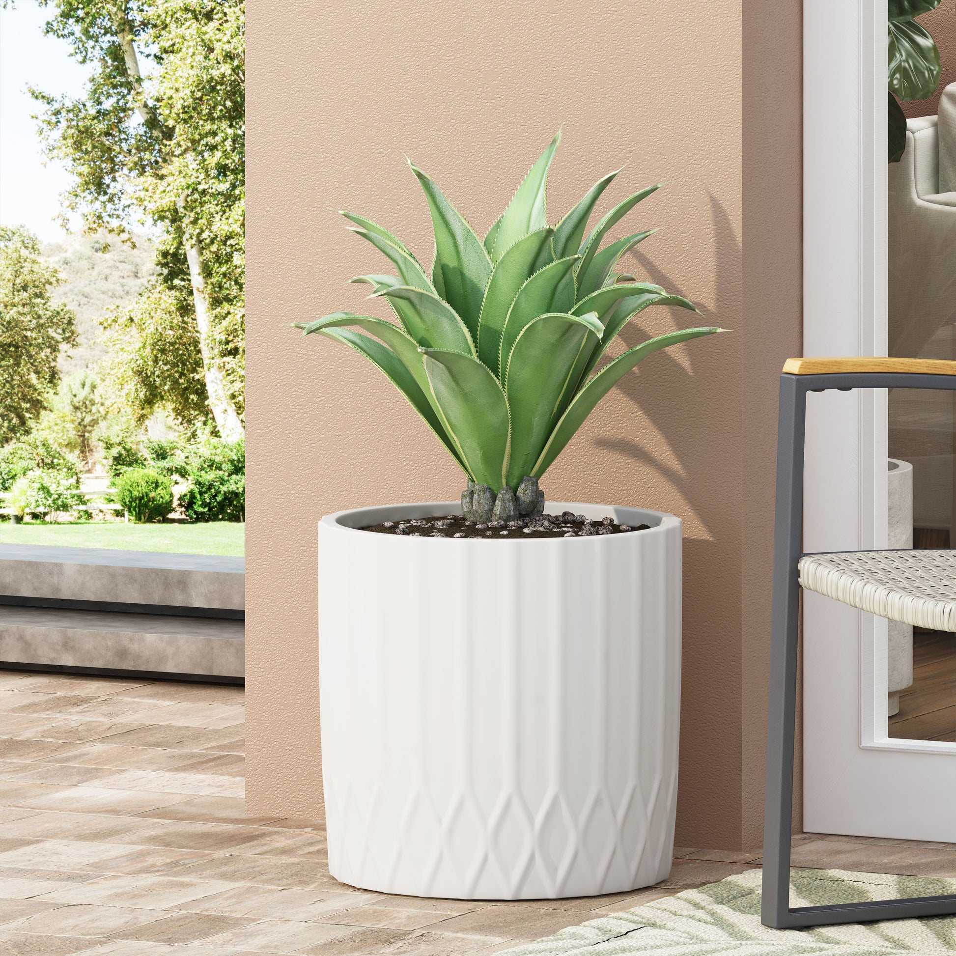 Mgo Planter Antique White Magnesium Oxide