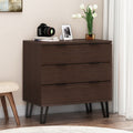 3 Drawer Wide Chest Walnut Mdf