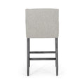 Set Of 2 Upholstered 30.5 Inch Counter Stools Light Gray Gray Light Grey Set Of 2 Fabric