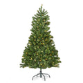 4.5' Hinged Tree With 200 Clear Lights Ul,Dia:32 Green Pvc