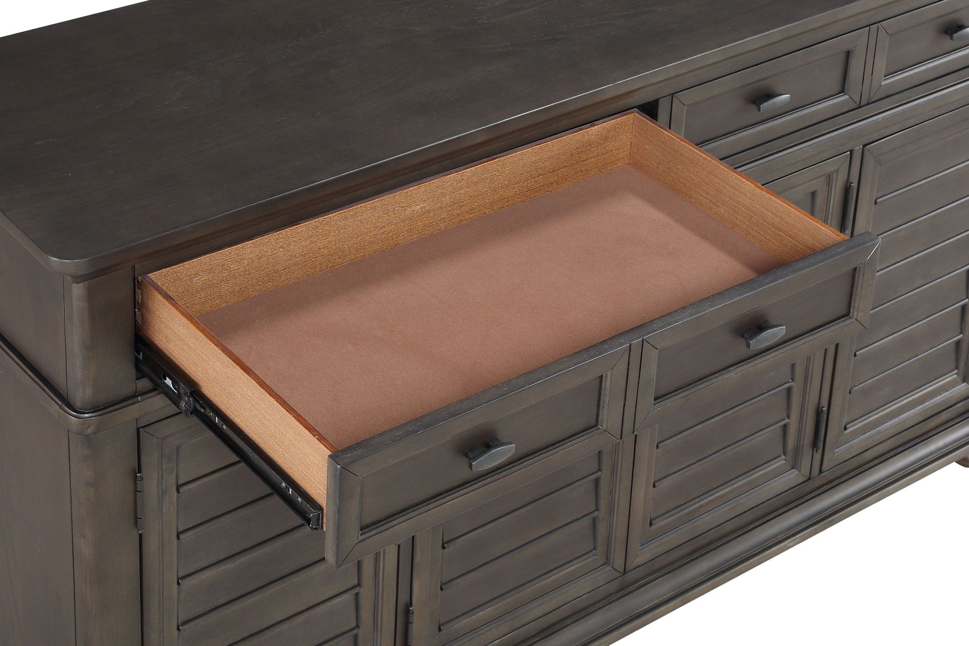 Linnett Server Dark Brown Dark Brown Wood