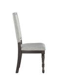 Linnett Upholstered Back Chair Set Of 2 Dark Brown Dark Brown Wood