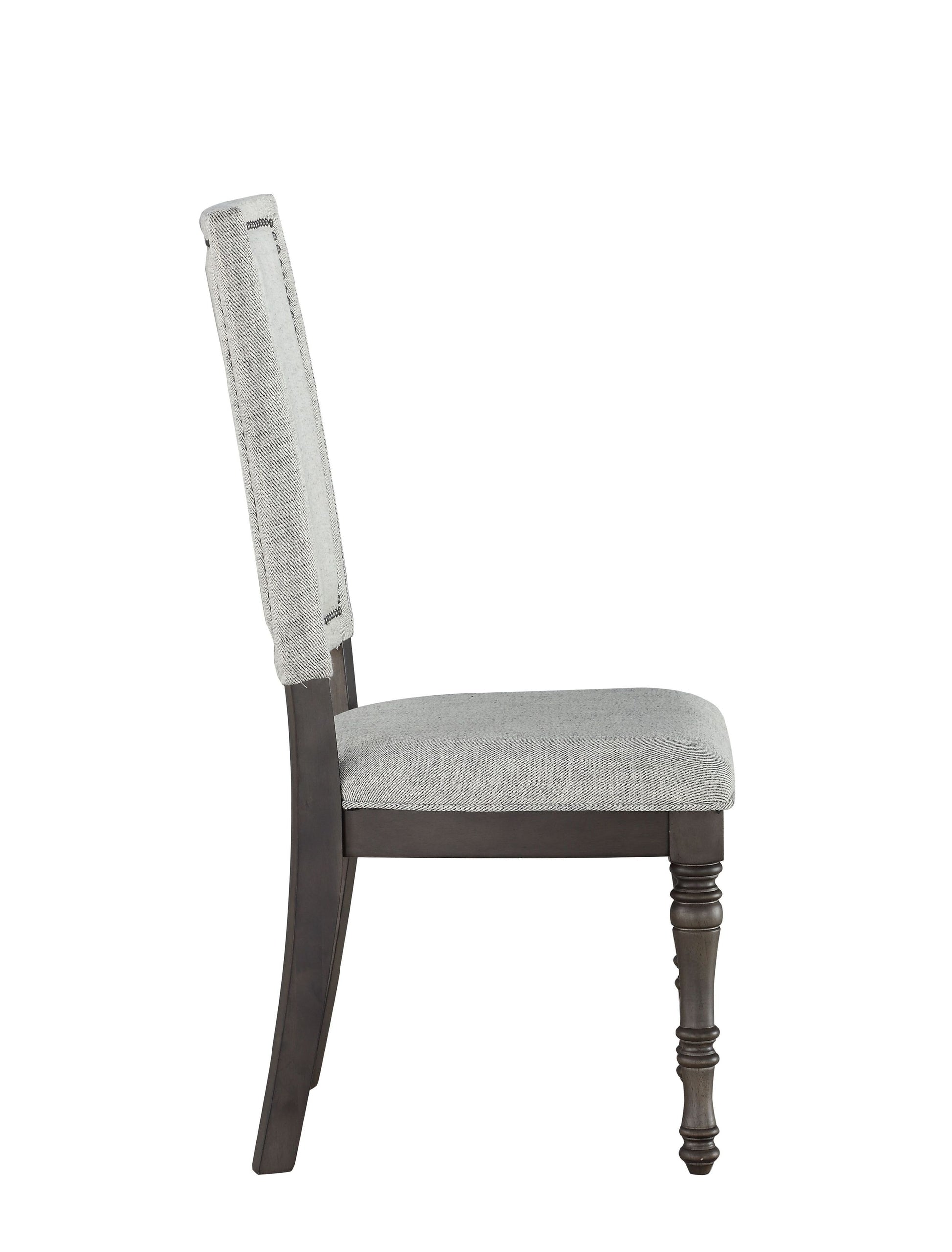 Linnett Upholstered Back Chair Set Of 2 Dark Brown Dark Brown Wood