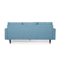 Jenny Contemporary Tufted Fabric 3 Seater Sofa Blue Fabric