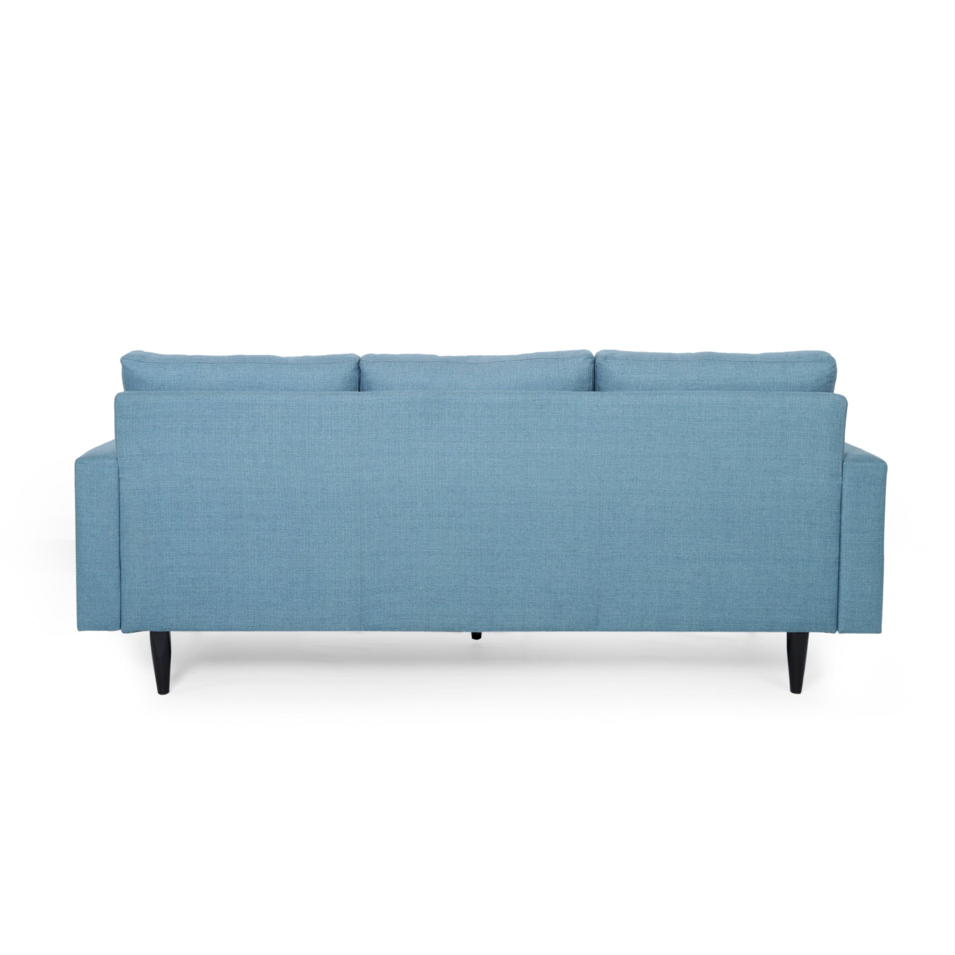 Jenny Contemporary Tufted Fabric 3 Seater Sofa Blue Fabric