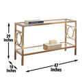 Olympia Sofa Table Gold Gold Iron