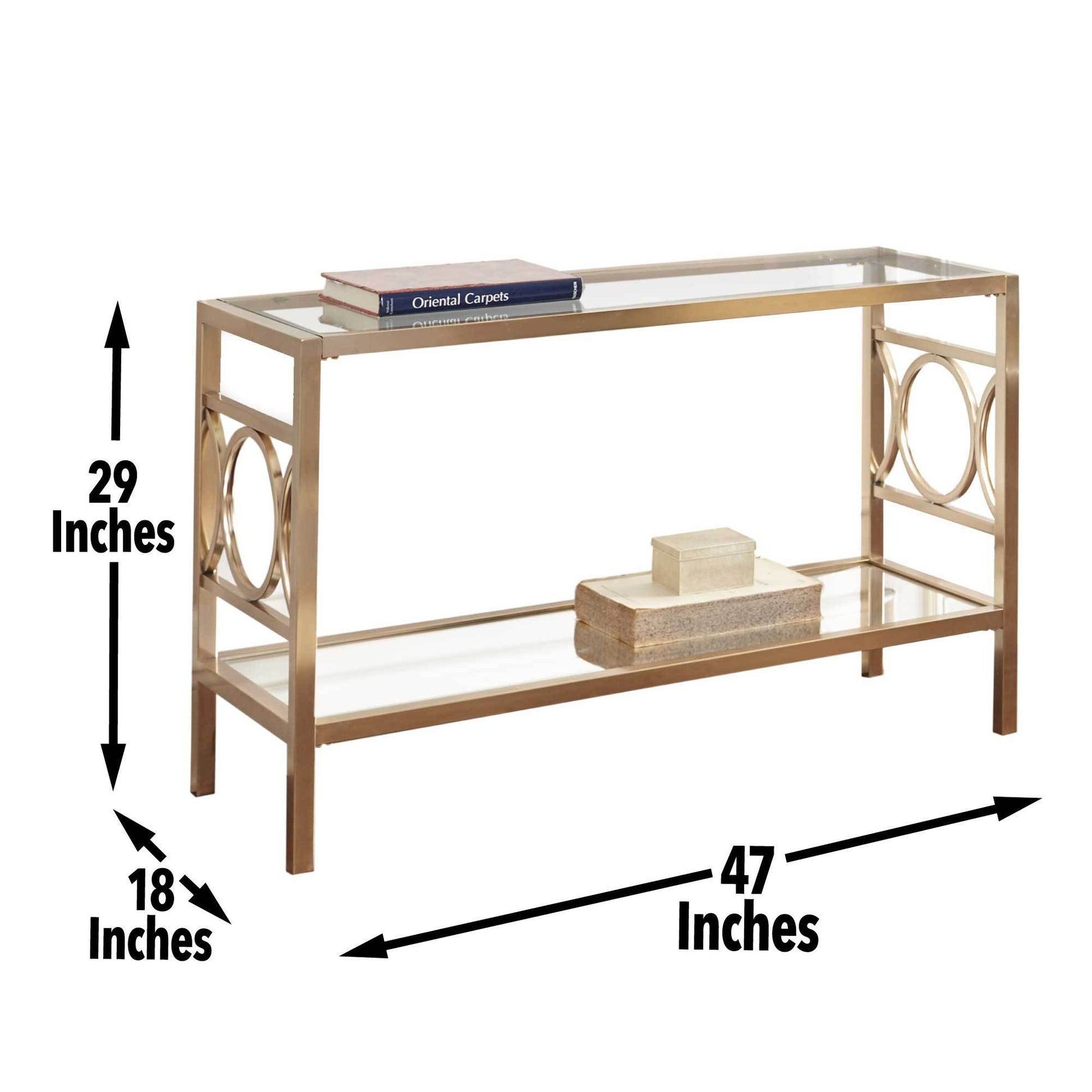 Olympia Sofa Table Gold Gold Iron