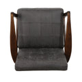 Club Chair, Mid Century Modern Microfiber Club Chair With Wood Frame Slate Microfiber