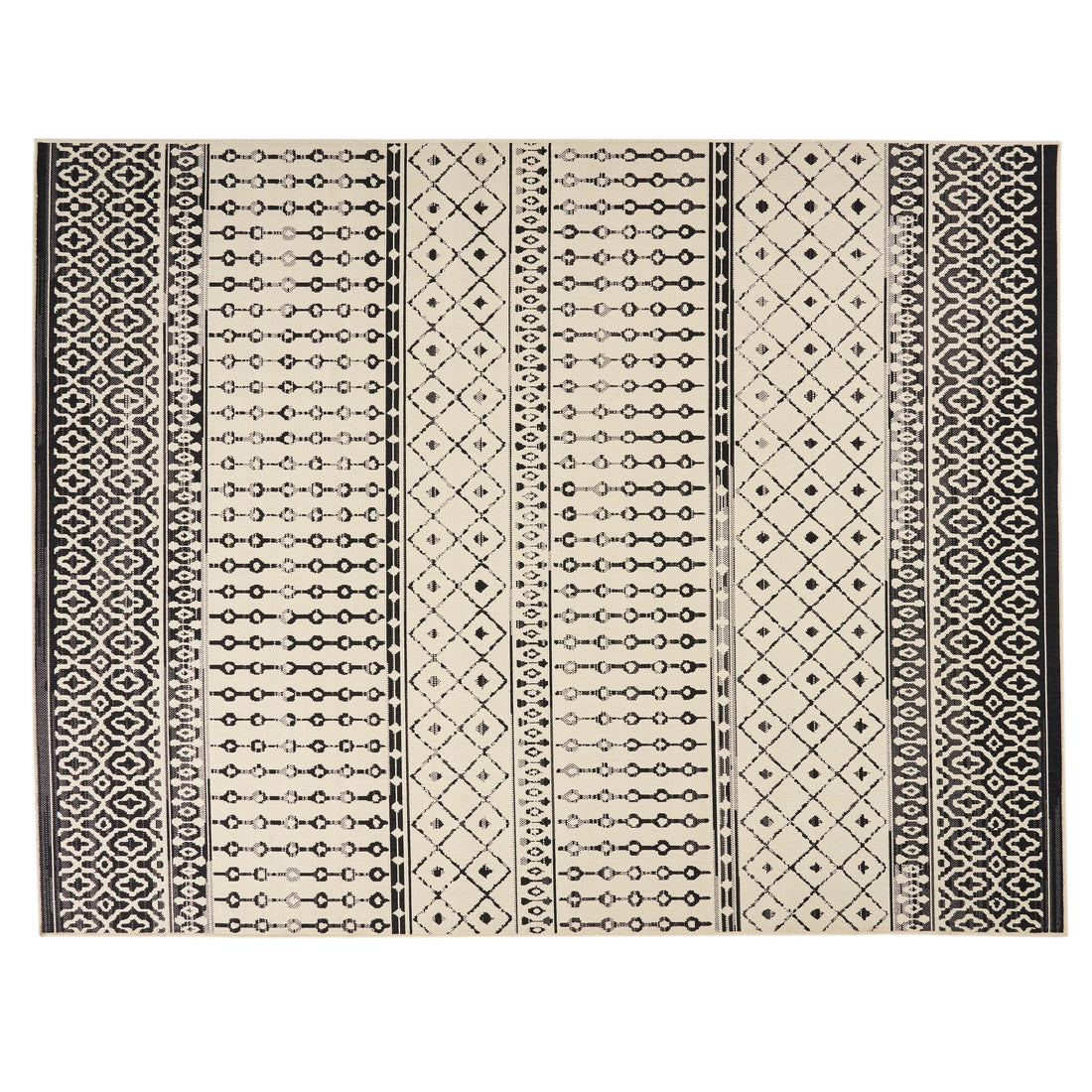 Rug Black Ivory Polypropylene