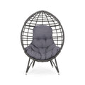 Santino Teardrop Chair Gray Pe Rattan Iron Waterproof Fabric