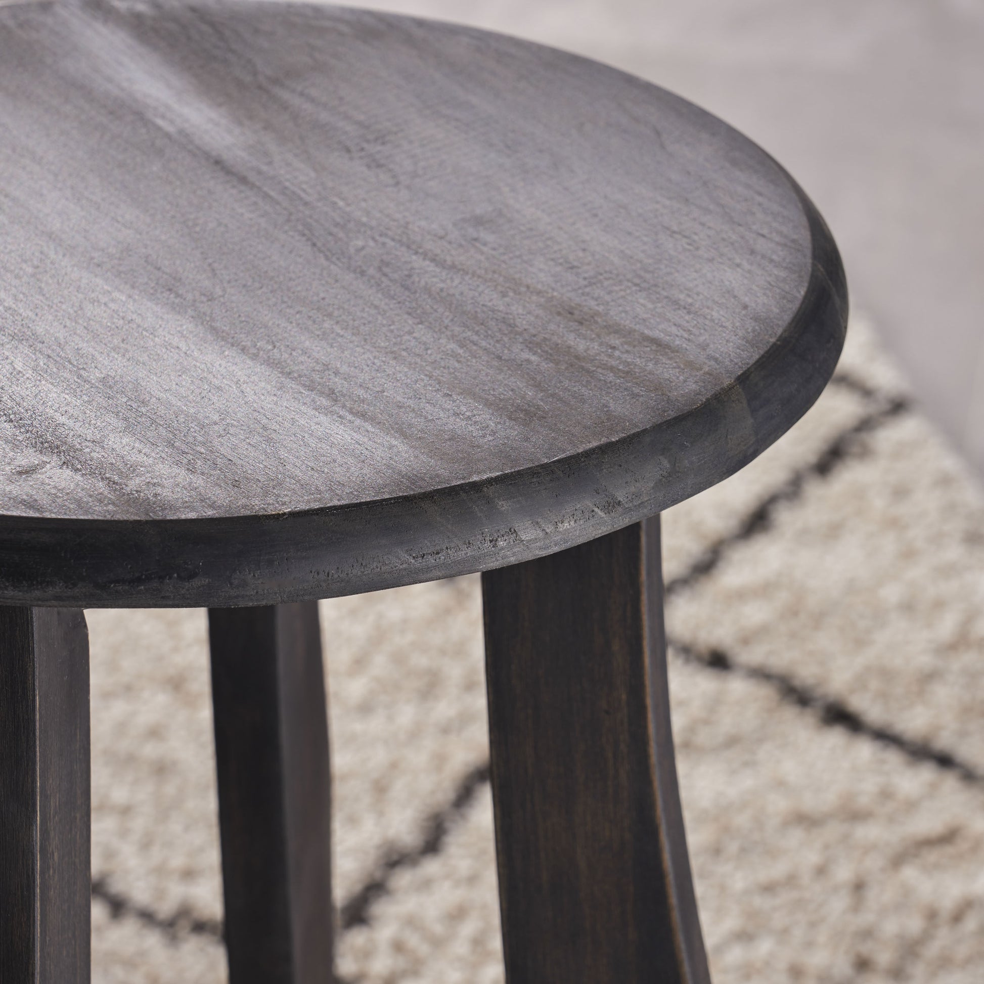 Pike Barstool Dark Grey Acacia Wood