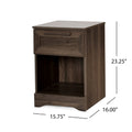 Delaney 1 Drawer Nightstand Walnut Mdf